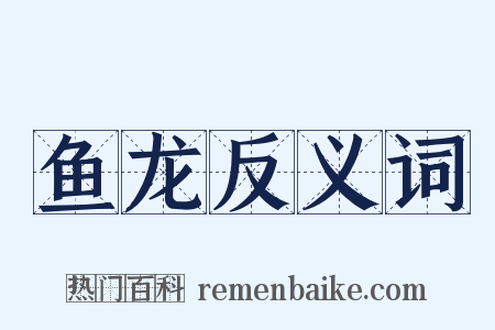 鱼龙反义词是什么意思的图片